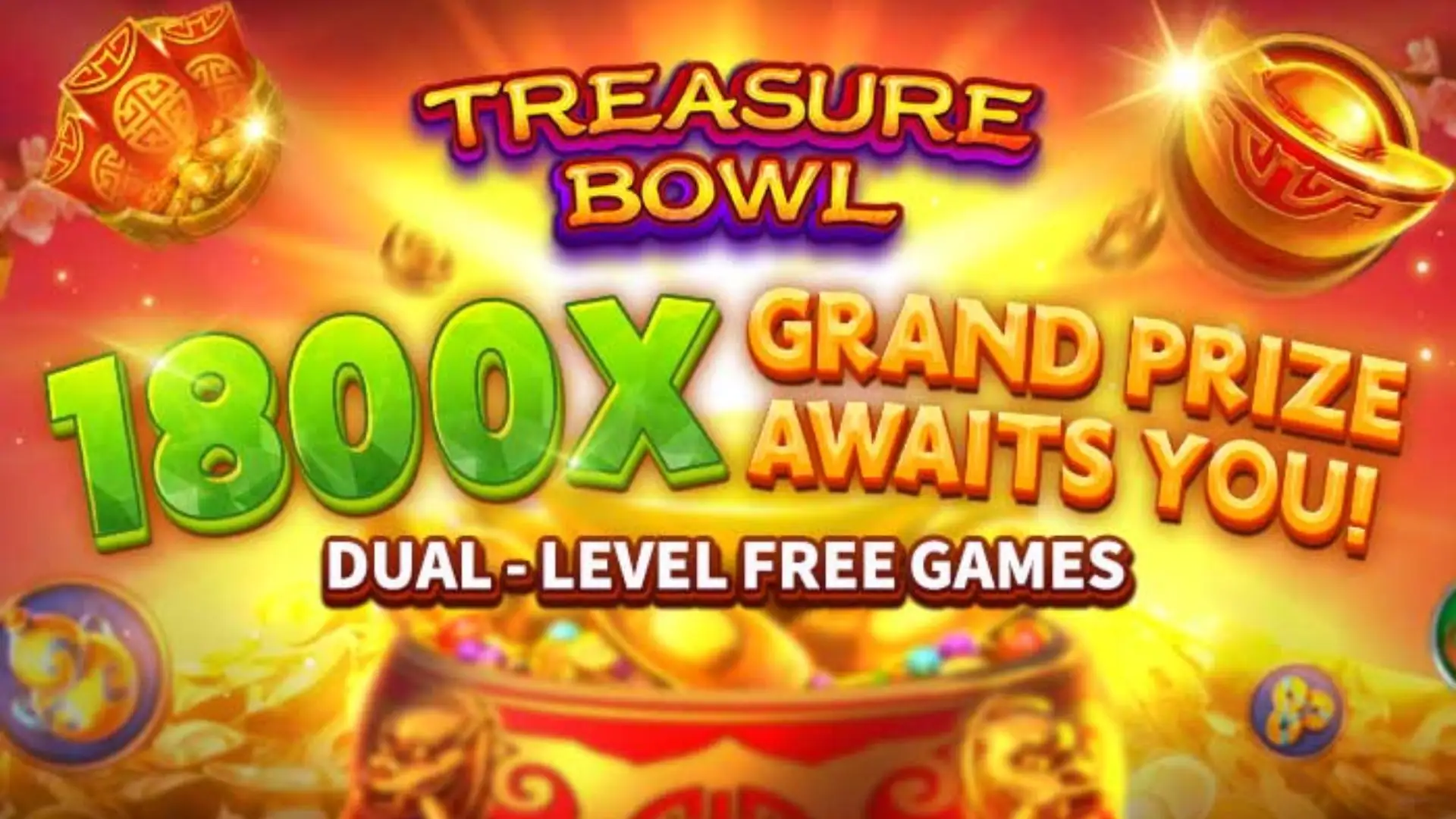 Multiplicadores Treasure Bowl 32a - 7777x Máximo com Tigela Dourada